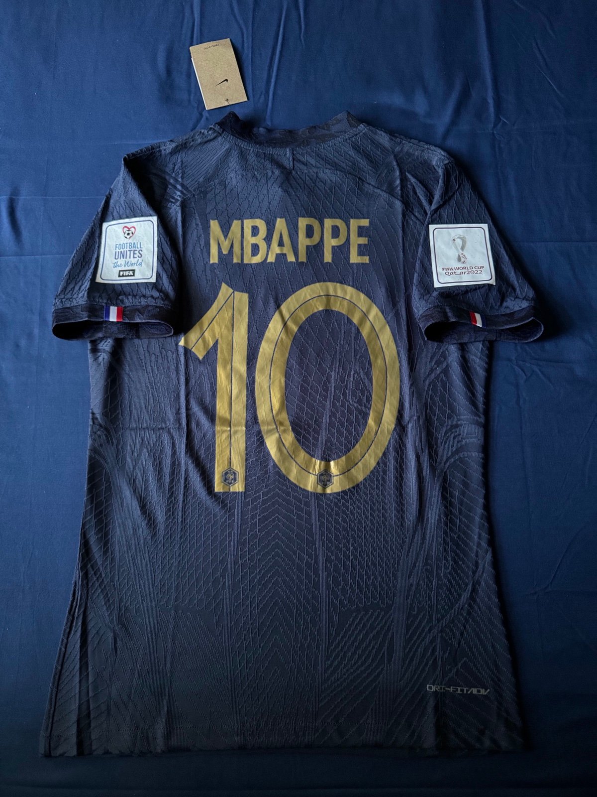 France Home Soccer Jersey Player Version Mbappe #10 Medium