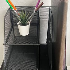 Desk Organizer, File Organizer for Desk with 2-Tier Paper Letter Tray, Drawer an
