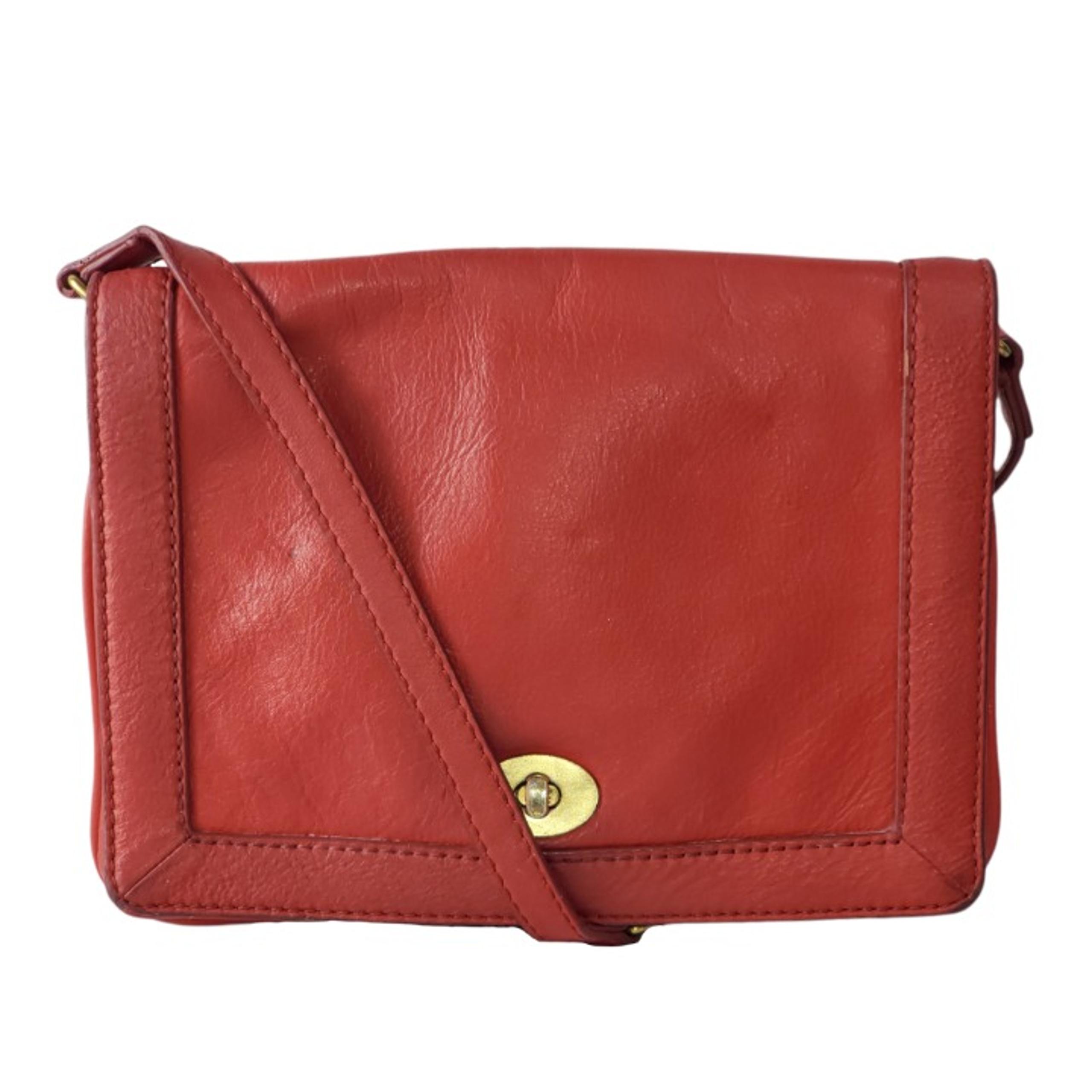 J.Crew Womens Tillary  Red Leather Crossbody Bag 63033