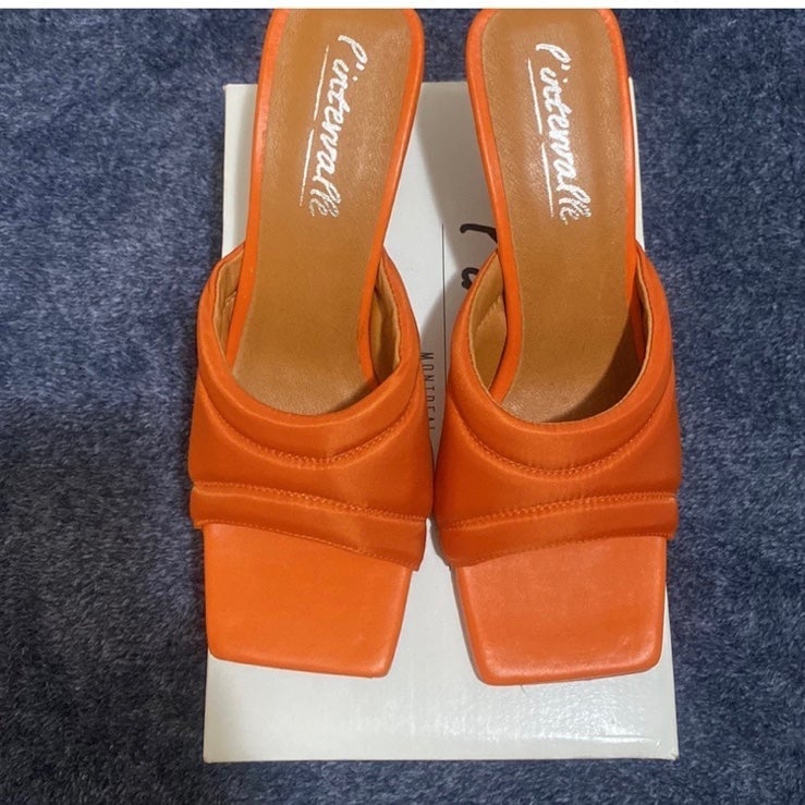 L’intervalle Damiana Orange mules size 41