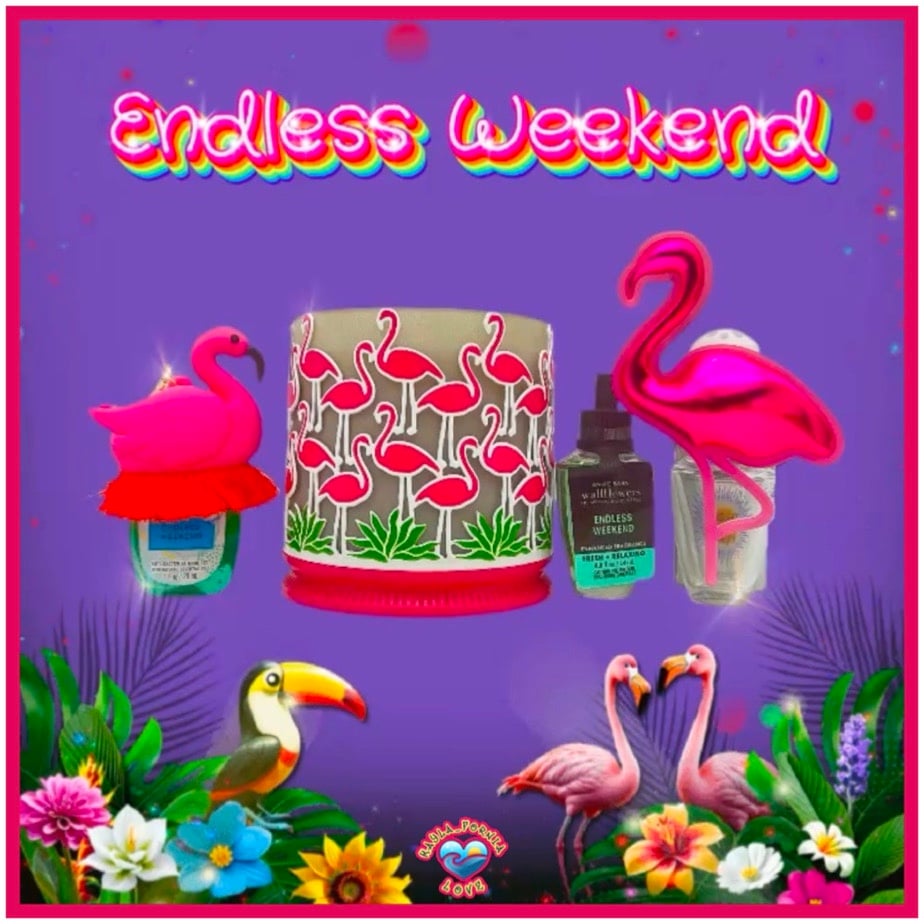 BBW ☆ Endless Weekend & Flamingo ☆ 6 pcs tropical body care set