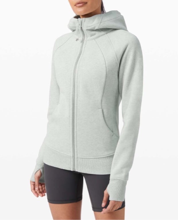 Lululemon Scuba Hoodie *Light Cotton Fleece Heathered Island Mist