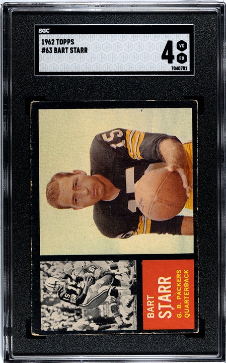 1962 Topps BART STARR Packers #63 SGC 4 VG/EX