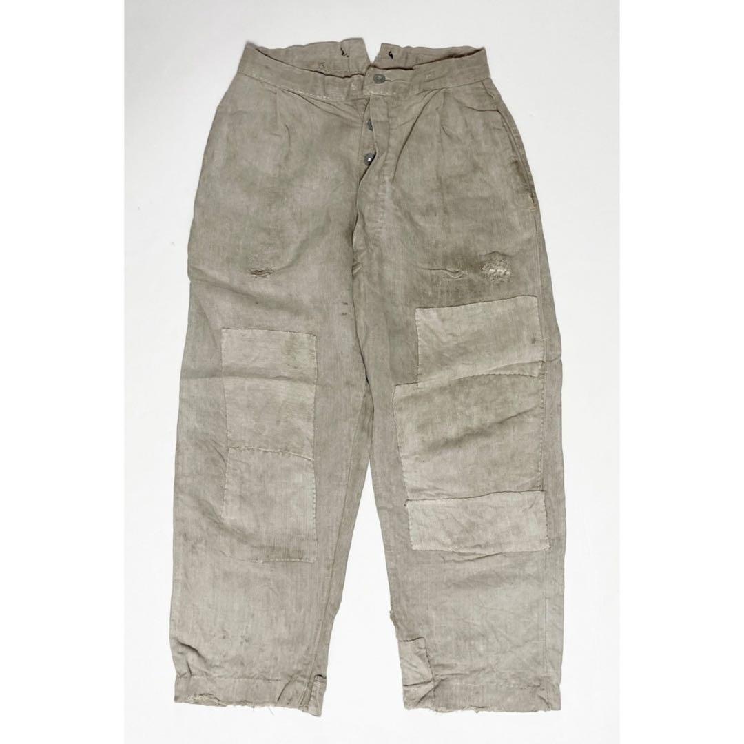French Army Herringbone Linen Bourgeron