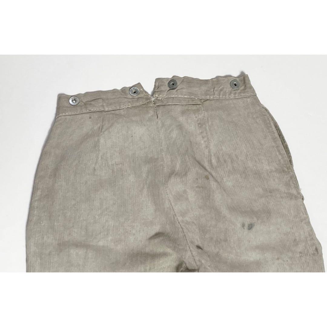 French Army Herringbone Linen Bourgeron