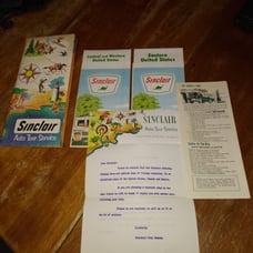 Sinclair 1950's travel map set