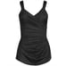 Land's End D-Cup SlenderSuit Tummy Control Chlorine Resistant Skirted One Piece