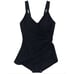 Land's End D-Cup SlenderSuit Tummy Control Chlorine Resistant Skirted One Piece