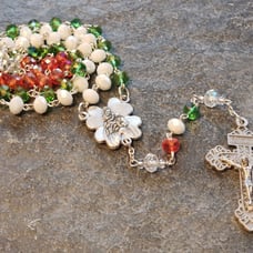 Irish Rosary w/ four leaf clover Center
