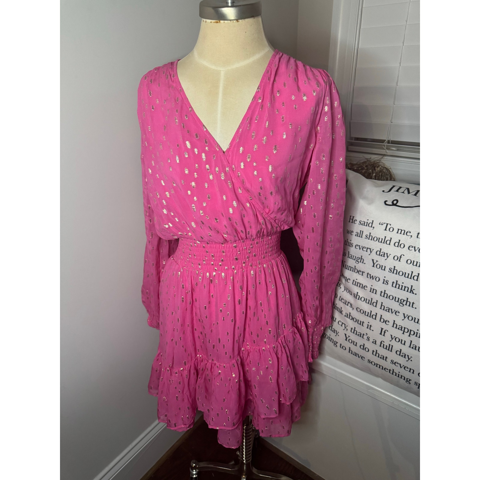 Lilly Pulitzer Women's Cristiana Long Sleeve Dress Aura Pink size 2