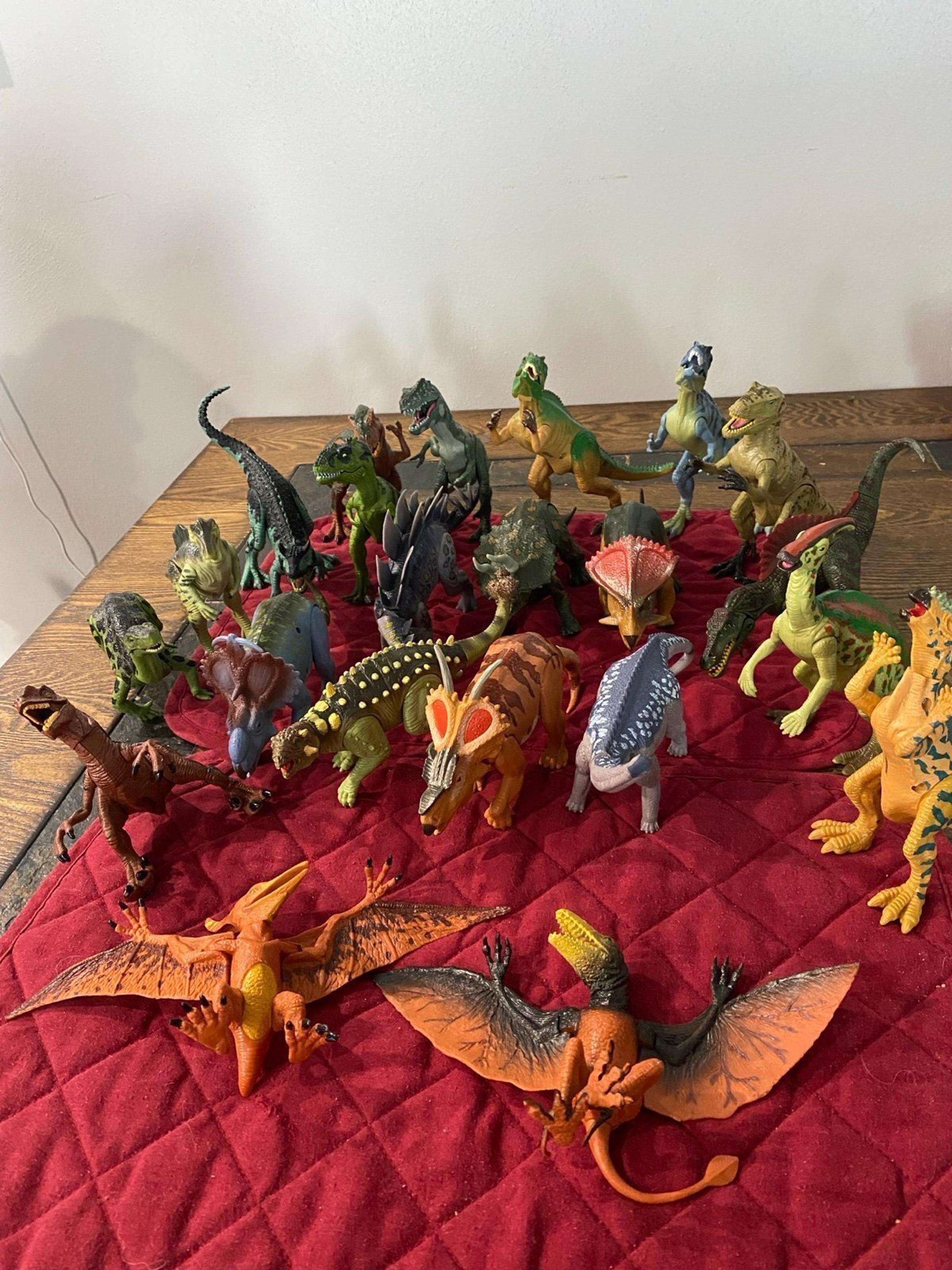 Lot of 22 Kid Galaxy Dinosaurs spinosaurus trex velociraptor triceratops etc
