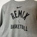 Nike NBA Engineered Remix Basketball Sweatshirt Mens Medium Gray Crewneck Shirt