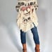 J.Crew Womans Poncho Wool Retro Vintage One Size Off-White Tan Brown Hood