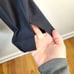 Gunex Pants Women's 8 Charcoal Pinstripe Stretch Wool Italian Career Tapered Leg