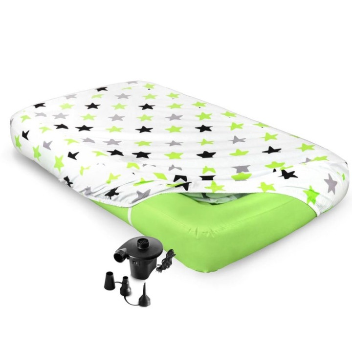 Children's air mattress with cotton sheets and pump
