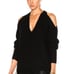 NILI LOTAN BLACK CASHMERE CELESTE SWEATER Cold Shoulder SMALL 697.00