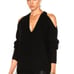 NILI LOTAN BLACK CASHMERE CELESTE SWEATER Cold Shoulder SMALL 697.00