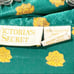 Victorias Secret Gold Label Large Green Button Front Pajama Bed Shirt Crest
