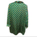 Victorias Secret Gold Label Large Green Button Front Pajama Bed Shirt Crest