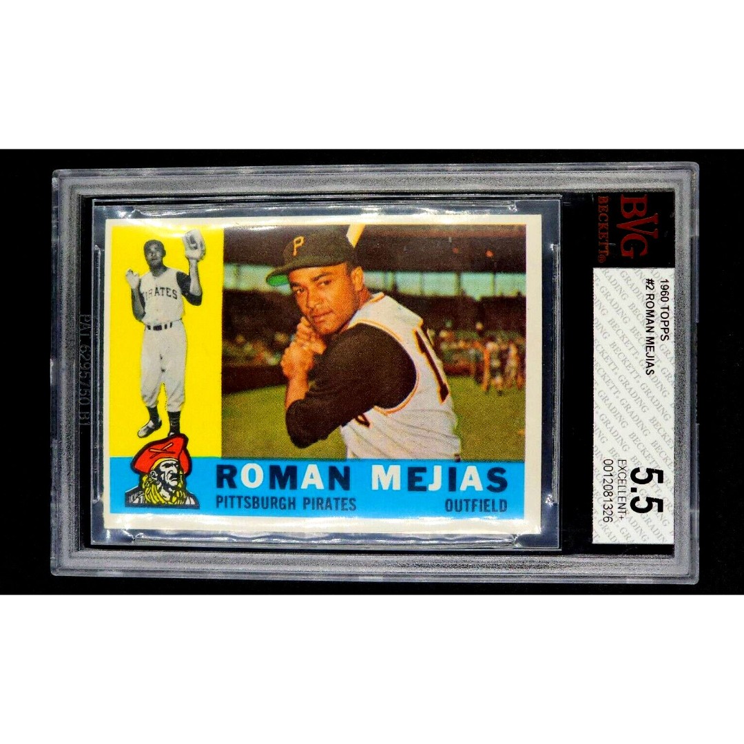 1960 Topps #2 Roman Mejias Pittsburgh Pirates BVG BGS 5.5 *Only 5 Graded Higher*