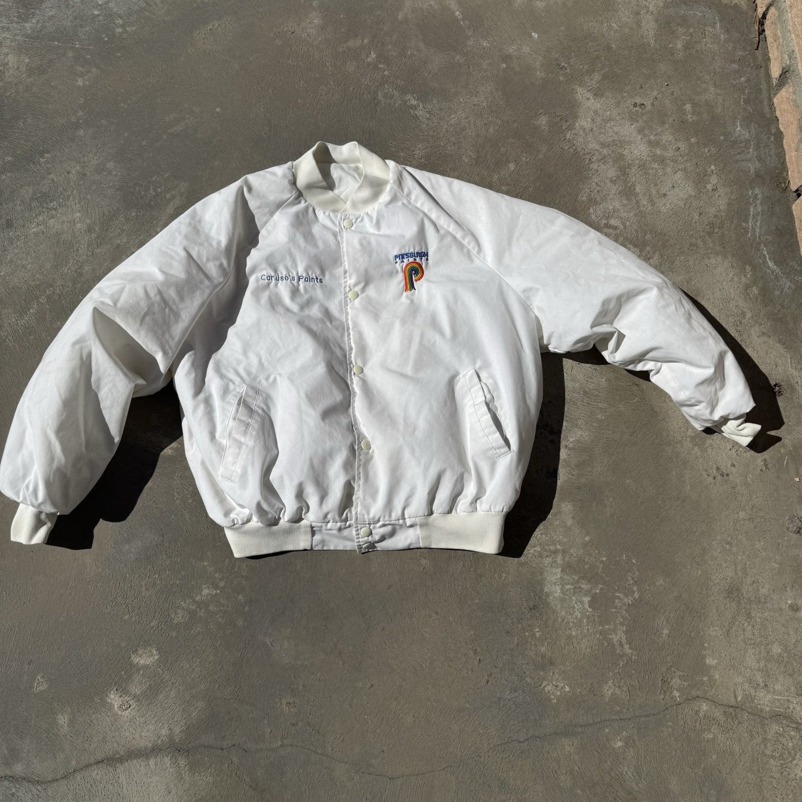 Vintage Pittsburgh Paints Painters White Bomber Jacket