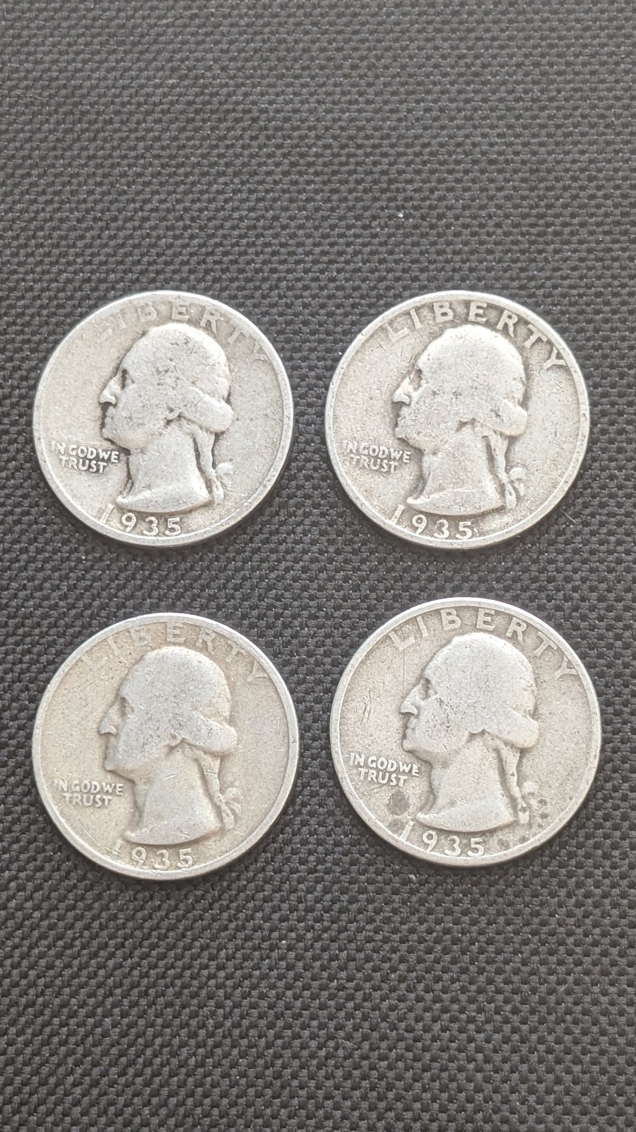 1935 Washington quarters