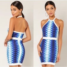 New Halter Mini Bandage Dress