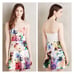 Black Halo Campania Mini Dress Womens 6 Colorful Floral Fit Flare Sun Dress