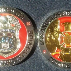 Los Angeles Fire Dept LAFD Challenge Coin