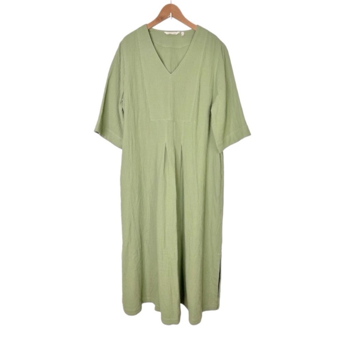 Soft Surroundings Gauze Cotton Maxi Dress Size 1X Soft Green