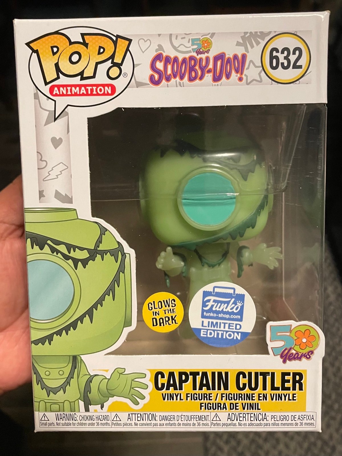 Scooby doo, Captain cutler gitd funko pop exclusive