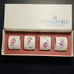 4 Vintage Coalport China Napkin Ring Shrewsbury Rose Original Box Hard To Find