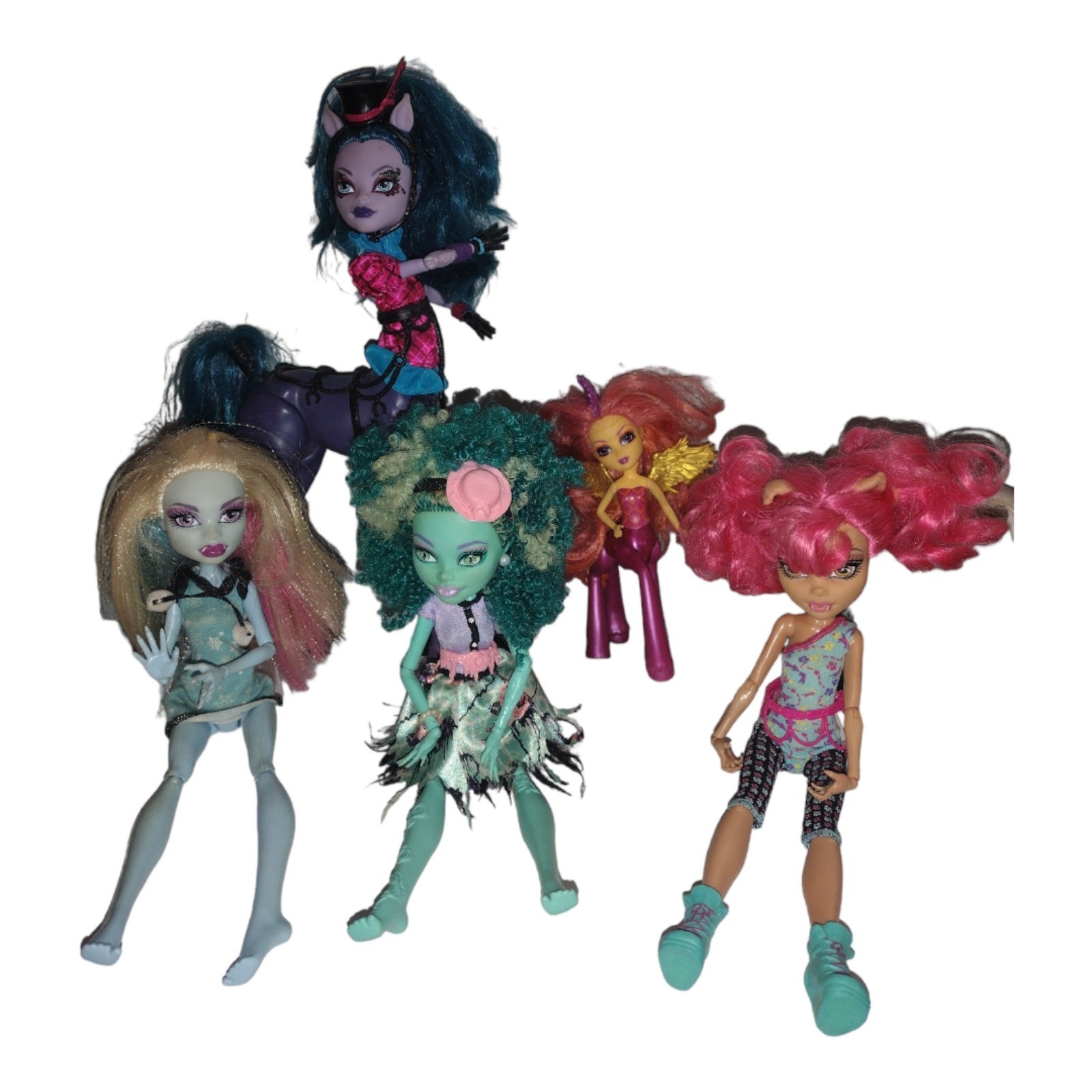 On sale Monster High Dolls Mixed Bundle of 5 Correct Outfits Complete Body Parts