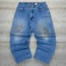 Vintage Silver Tab Levis Jeans Made in USA Loose Baggy Fit Medium Wash Denim 90s