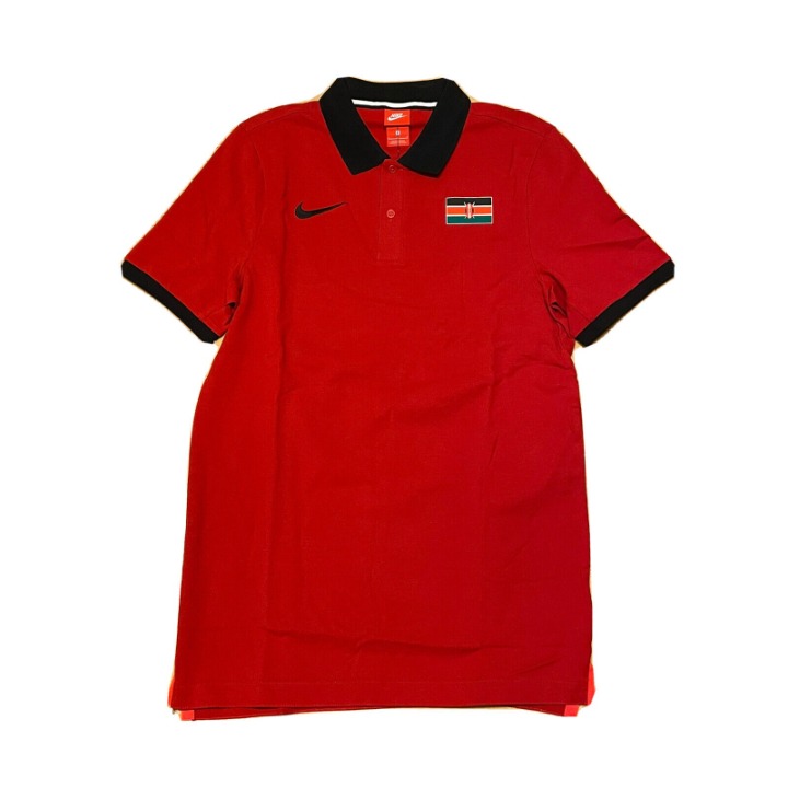 Nike Kenya Pro Elite Olympic Track & Field Polo Shirt Red 812185-611 Size Large
