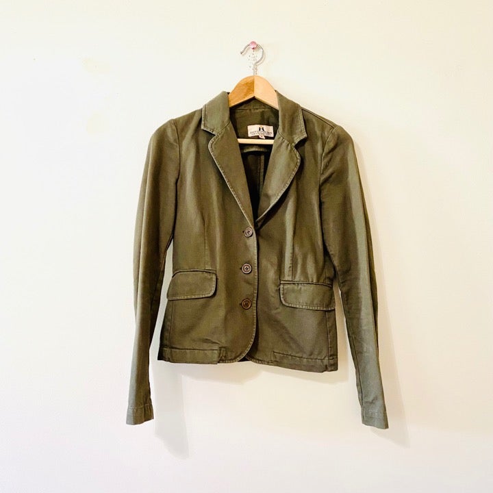 Juicy Couture Jeans Blazer Jacket green army military utility vintage Y2K Small