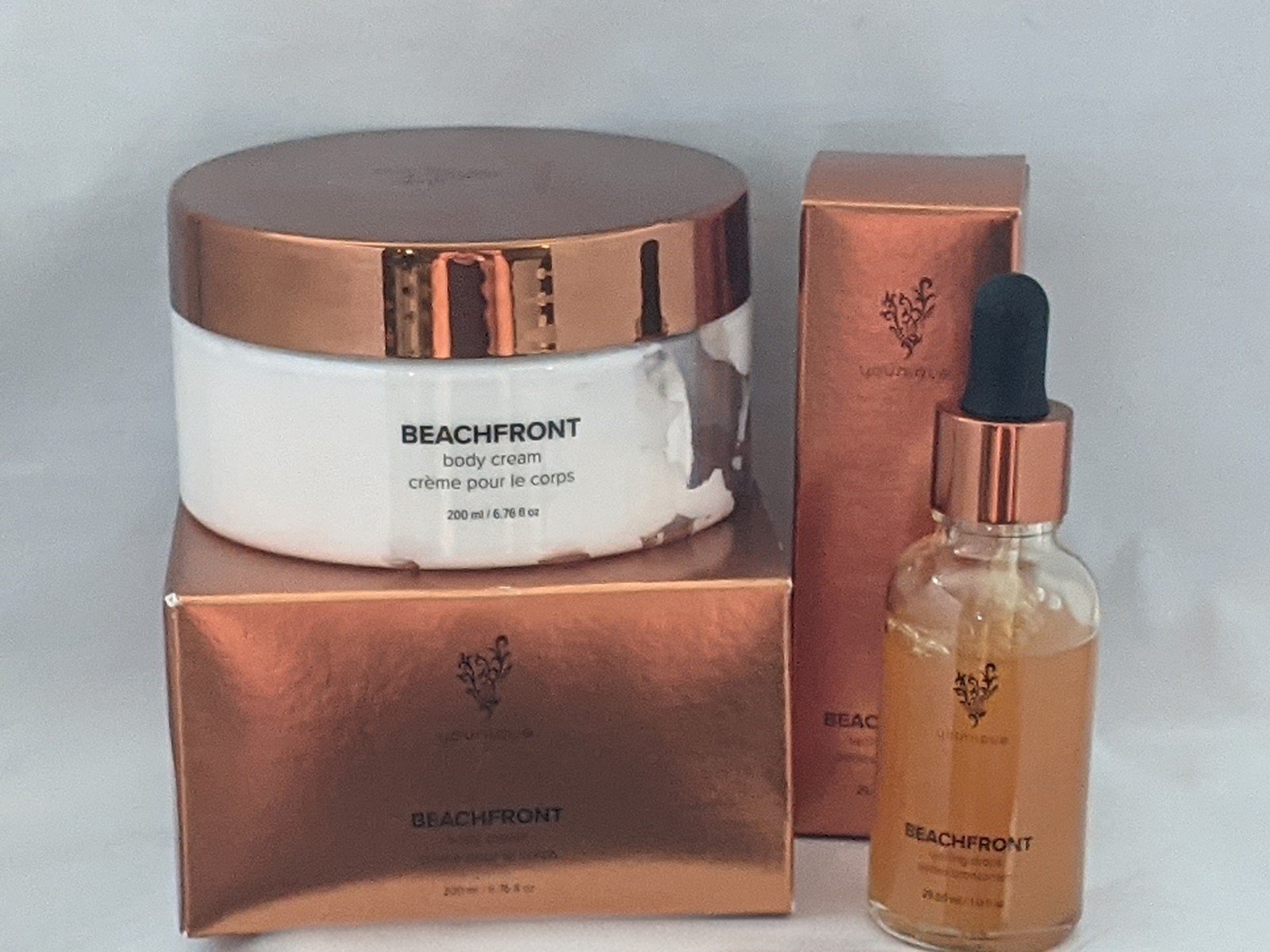 Tanning set YOUNIQUE BEACHFRONT bundle body cream and tanning drops BRAND NEW