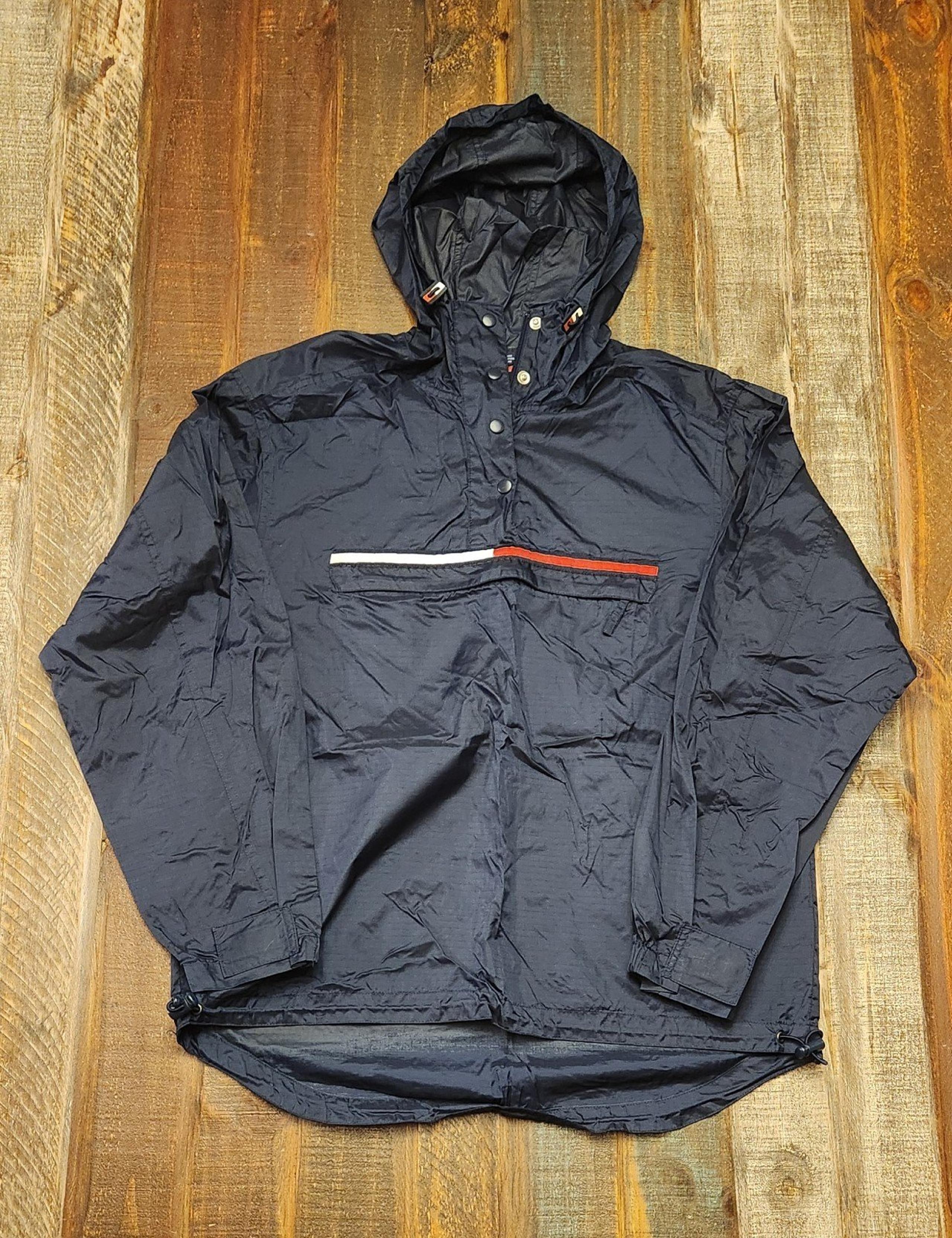 Vintage Tommy Hilfiger Windbreaker Tommy Jeans Mens Medium Navy Blue 90s