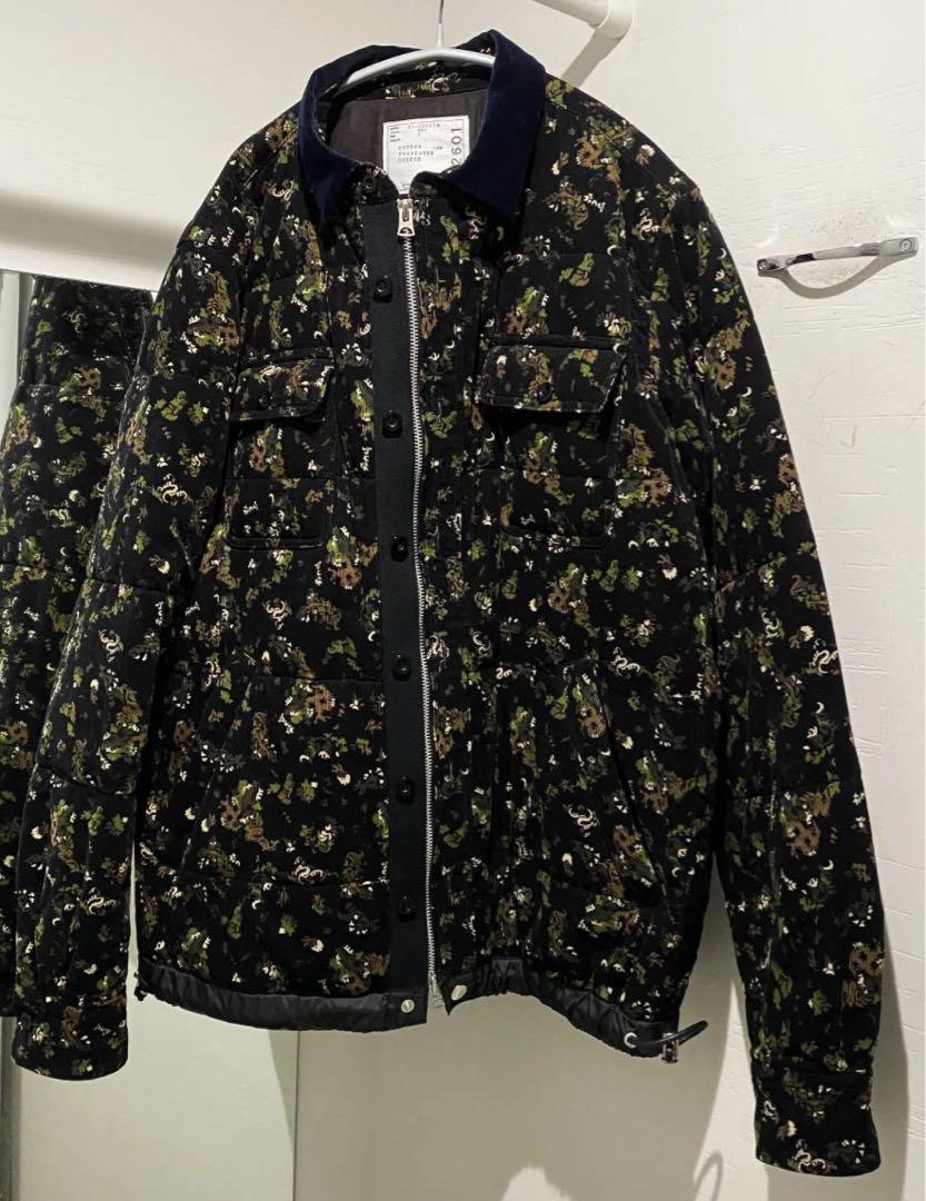 sacai Leaf Print Bomber Jacket
