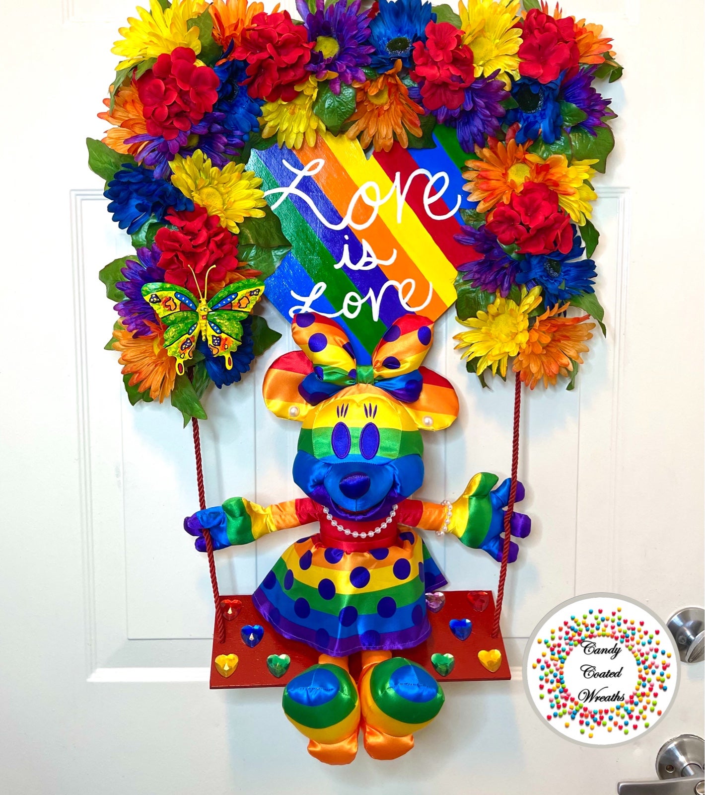 Sale Pride Wreath, Pride Decor, Minnie Mouse