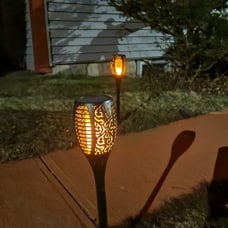 Upgraded Solar Lights Outdoor, 6 Pack Flickering Flame Solar Torch Lights
