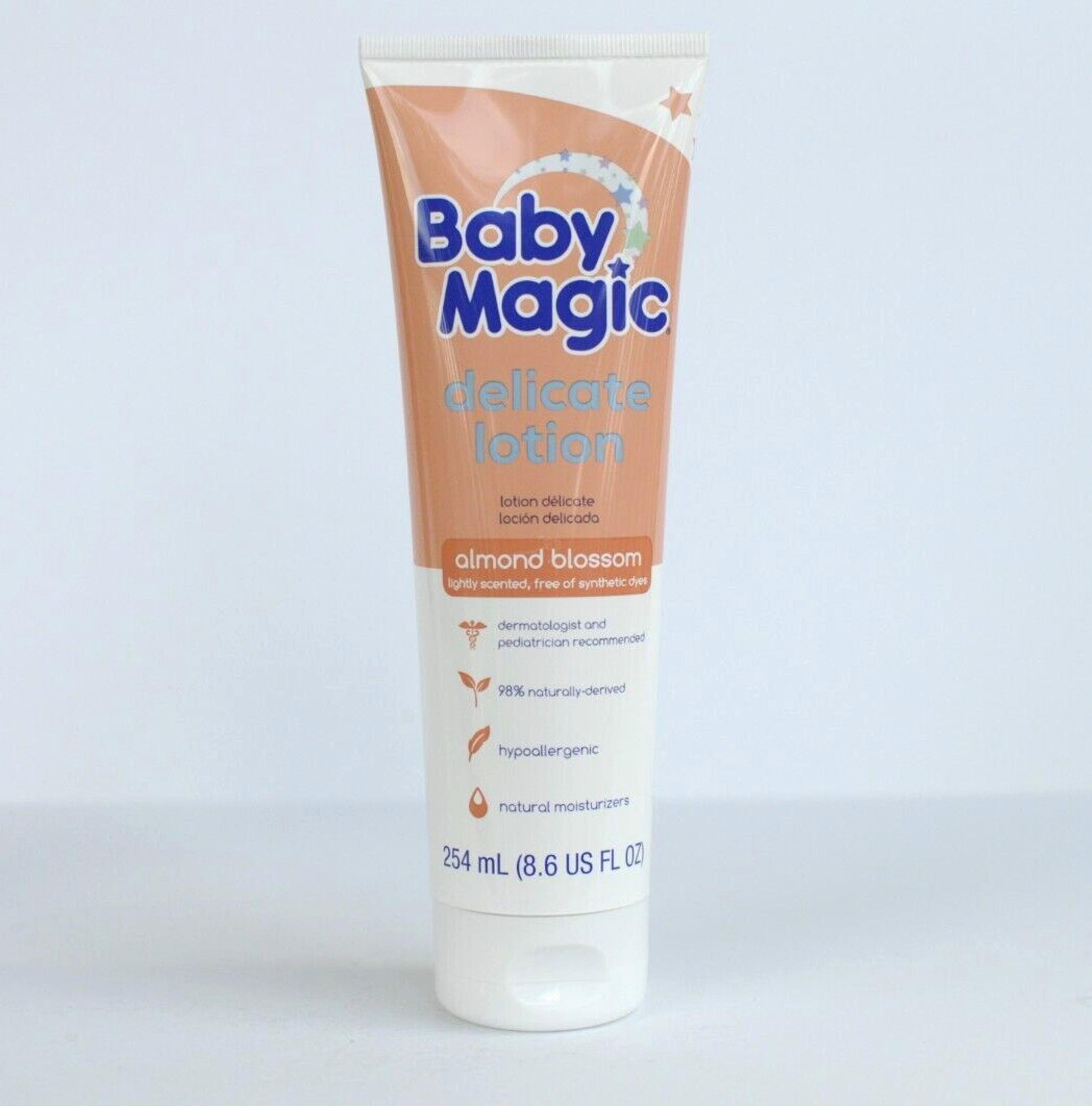 Baby Magic Delicate Lotion ALMOND BLOSSOM Hypoallergenic Oat Aloe Shea 8.6 oz