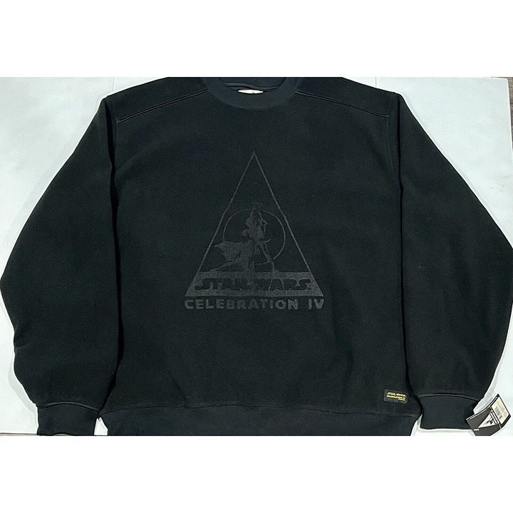 New 2007 Star Wars Celebration IV Luke Leia Logo Fleece Sweatshirt Size XL