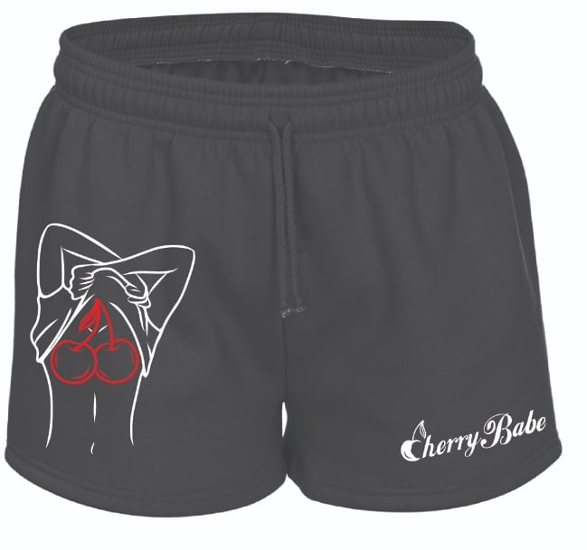 Relaxed gym black womens shorts with one of a kind designs