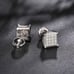 Brand New Square-Window (5.5mm - Shiny) PERECT ! Moissanite Screw Backs