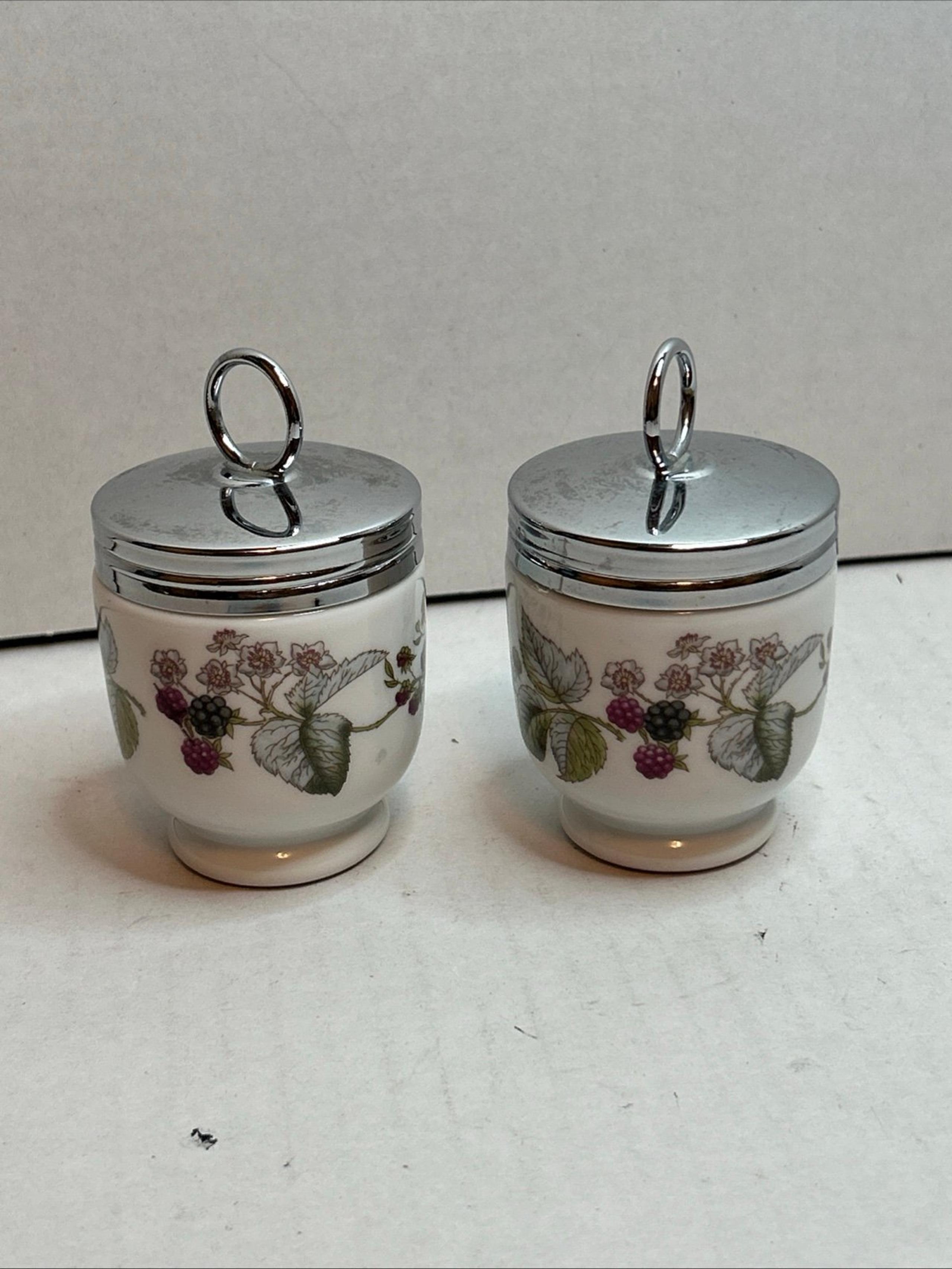 Lavinia Vintage Royal Worcester Standard  Size Egg Coddler Berries and Leaves