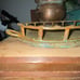 Antique natural occurring green oxidation copper artifacts