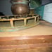 Antique natural occurring green oxidation copper artifacts