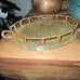 Antique natural occurring green oxidation copper artifacts