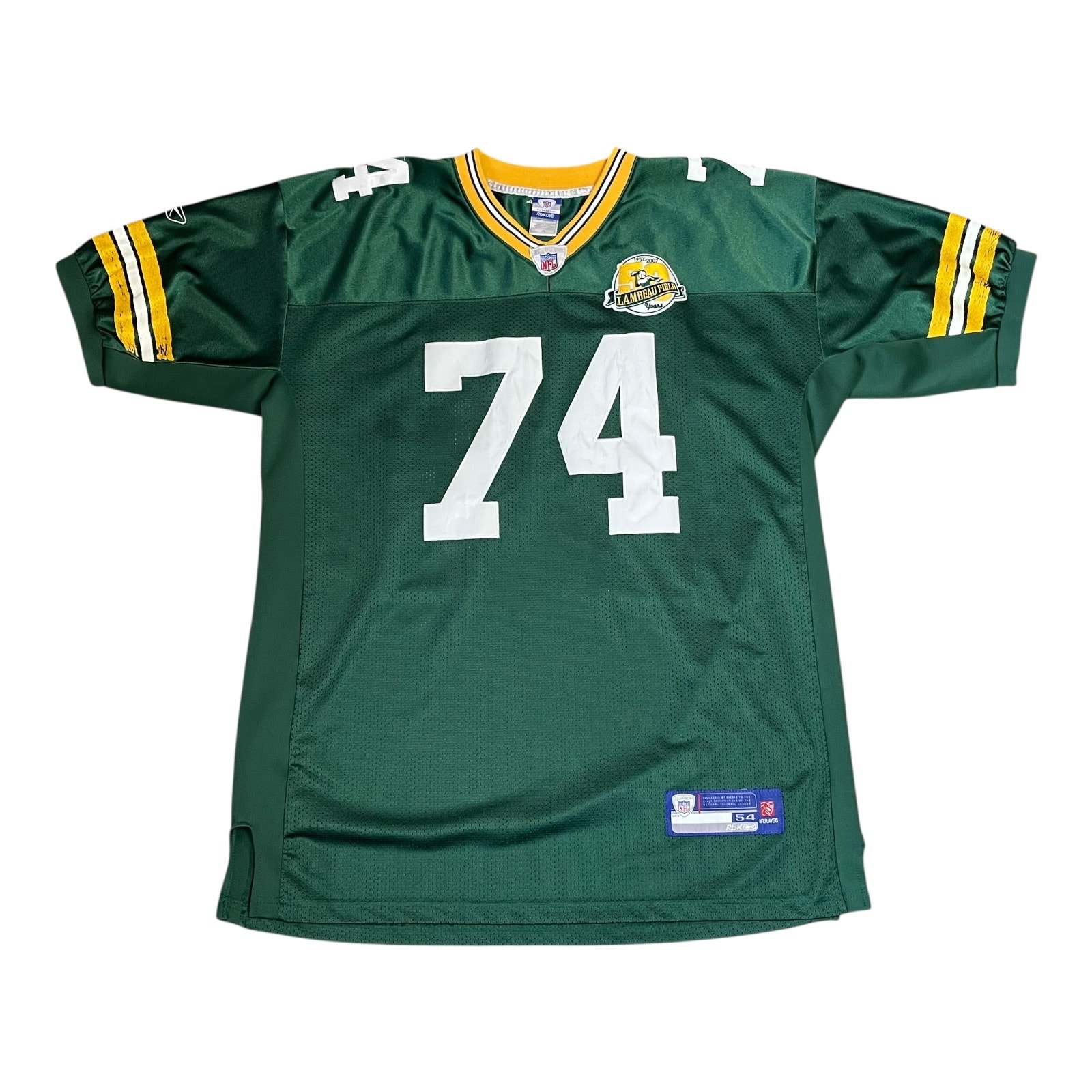 Green Bay Packers Kampman #74 Jersey Men’s 54 Reebok NFL Big & Tall 2007